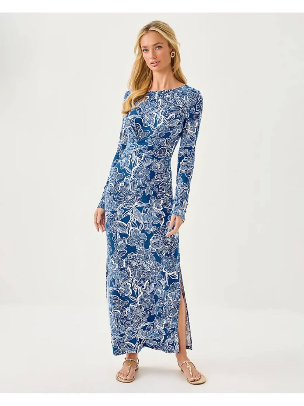 Lilly Pulitzer Alessani Floral Maxi Dress Size Small